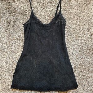 dark coquette lace victoria's secret slip mini dress size medium